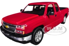 2006 CHEVROLET SILVERADO 1500 PICKUP RED 1/25 DIECAST MODEL BY MOTORMAX 79393
