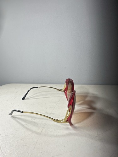 Vintage 70’s Opti-Ray Red Sunglasses Gorgeous Bottom Attached Arms Rare - Picture 4 of 7