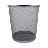 Westcott Papierkorb Mesh Silber, MüLleimer Aus Drahtgeflecht 13L Abfalleimer