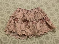 Gap X Loveshack Fancy Pink Eyelet Ruffled Skirt Girls S