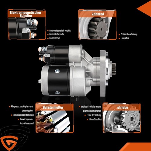 Starter Anlasser Getriebestarter 10 T 12 V 3 kW 10 Z für Belarus MTS 50 52 80 82 - Bild 3 von 10