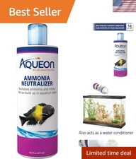 16 oz Liquid Ammonia Neutralizer - Safe Solution for Fresh & Saltwater Aquariums
