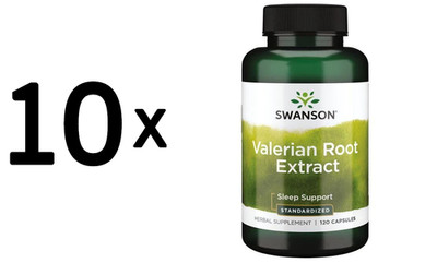 10 x Swanson Valerian Root Extract - 120 caps (158,32 EUR/kg)