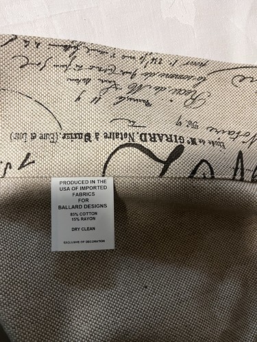 2 Ballard Design curtains DOCUMENT BROWN FRENCH SRIOT 44 X 84 - Picture 7 of 7