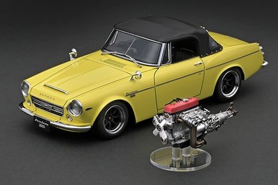 Ignition Model 1/18 Datsun Fairlady 2000 SR311 Yellow with Engine Detail
