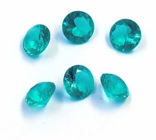 6 PCS Natural Green Sapphire Round Cut 6 x 4 mm Lot Certified Loose Gems 6GHB