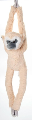 Hanging White-Handed Gibbon Monkey Stuffed Animal Plushie, Gifts for Kids, Wildl