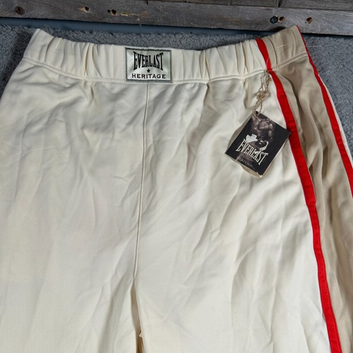 Everlast Heritage Joggers Pants Men Large White Ankle Zip Track SAMPLE NWT - Picture 6 of 12