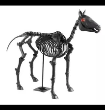 🎃 5.5 ft Grave & Bones LED Skeleton Pony Home Accents Holiday NEW Home Depot