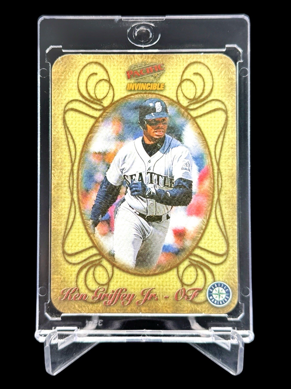 1998 Pacific KEN GRIFFEY JR “INVINCIBLE” PHOTOENGRAVINGS #14 GOLD🔥RARE SSP🔥