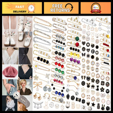 145 Pcs Brooch Pins Set - Double Faux Pearl Sweater Shawl Hat Clips Safety Pin