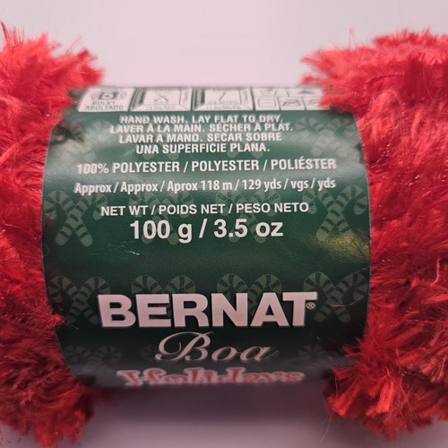 Bernat Boa Holidays Yarn - Tuta di Babbo Natale rossa 3,5 oz nuova unità singola - Foto 4 di 4