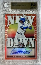 Garrett Mitchell 2020 Leaf Valiant Orange New Dawn Rookie #/75 BGS 9.5 Auto 10