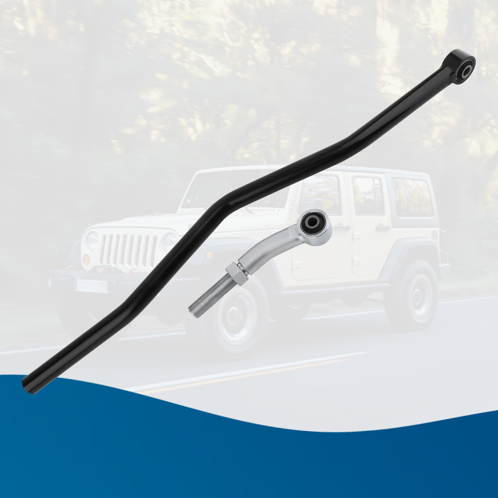Rear Adjustable Panhard Track Bar 0"-6" for Jeep Wrangler JK 07-2018 3.8L 3.6L thumbnail 11
