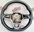 Genuine VW Golf VIII Gti Heated Steering Wheel Shift Paddle Red Seams