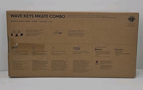 Logitech Wave Keys Mk670 Combo, Wireless Ergonomic Keyboard With Signature M550 - Picture 3 of 3