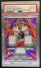 2024 Panini Spectra Patrick Mahomes II Triple Threats Patch Pink Neon #/15 PSA 8