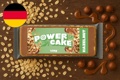 Power Cake Hazelnut (30 X 120G) | Leckere, Saftige Haferriegel | Handgemachte Fl