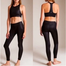 KORAL Size Large Black Alarum Racerback Sports Bra EUC