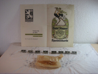 Speisekarte Hotel Strauss + Halterungen Zum Schwanen aus Sammlung