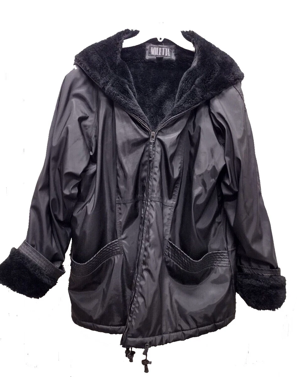 Leather jacket clearance with hood ladies
