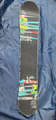 Ride Kink Snowboard 155 Pain Black Teal Red Ridekink Snow Board