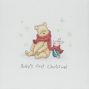 Baby S Primera Navidad Winnie Pooh Cruz Puntada Patron Ebay