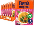 BEN'S ORIGINAL Thai Sweet Chilli Microwave Rice, Multipack 6 x 220g pouches