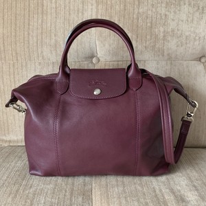 longchamp cuir red lacquer