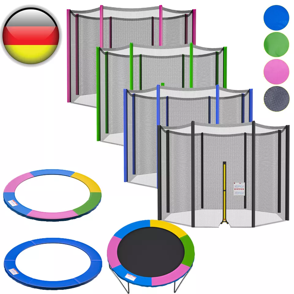 Trampolin Randabdeckung Sicherheitsnetz 6/8 Stangen Netz 244 305 366 397 427cm - Bild 4 von 4