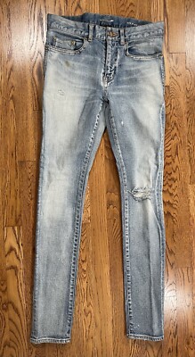 Saint Laurent Jeans Tapped Skinny Fit Blue Men