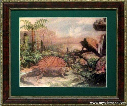 Prehistoric Panorama Framed Dinosaur Print Museum Mural - Bild 1 von 2