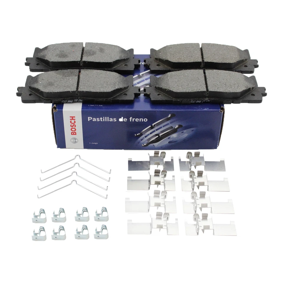 Pastillas de freno delanteras de cerámica Bosch azules para Lexus ES300h ES350 Toyota Avalon Camry Foto 3 de 4
