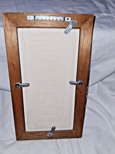 Pansie Vintage Dipinte a Mano Piastrelle Porcellana Corniciate Placca Italia 6x9" Cottage - Foto 3 di 4