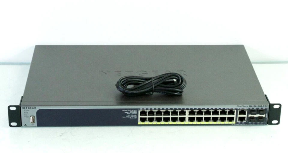 NETGEAR ProSAFE M4100-26-POE 24 Port Ethernet Managed Switch PoE 10/100 o315 - Image 2 of 4