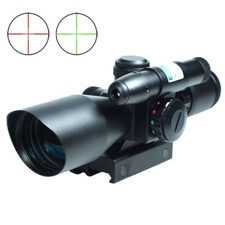 2.5-10x40 Tactical Rifle Scope Mil-dot Dual illuminated with Green Laser Sight