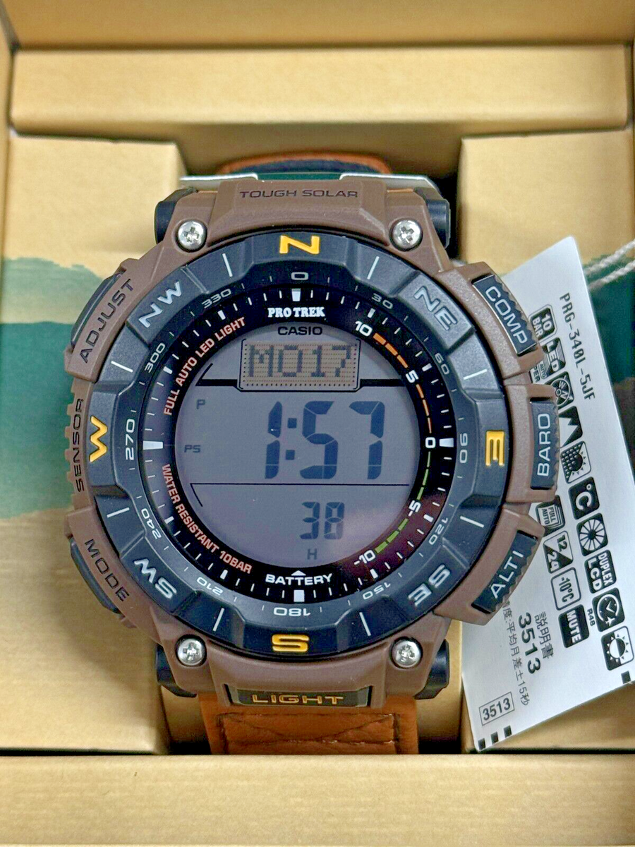 CASIO PRG-340L-5JF PRO TREK Climber Line Japan Import NEW CASIO PRG-340L-5JF PRO TREK Climber Line Japan Import NEW