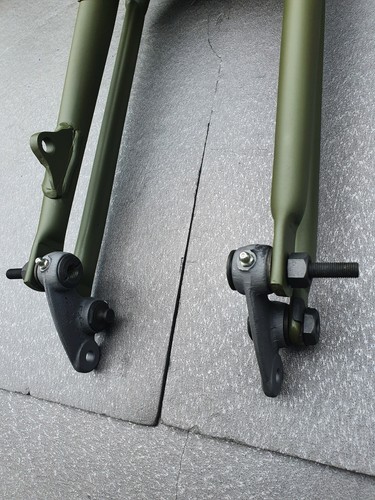 Forcella anteriore Harley WLA WLC WL verde springer + rocker testa piatta militare 2602-41D - Foto 8 di 8