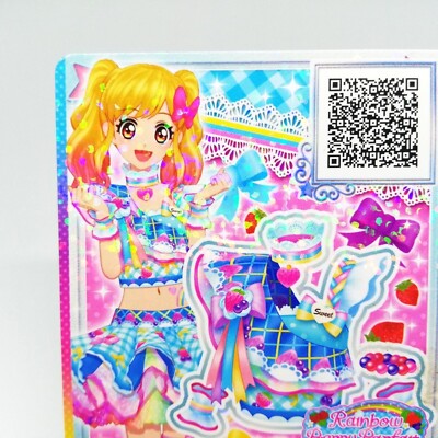 Yume Nijino Loli Black Puff T-Shirt Aikatsu! Card BANDAI JAPAN
