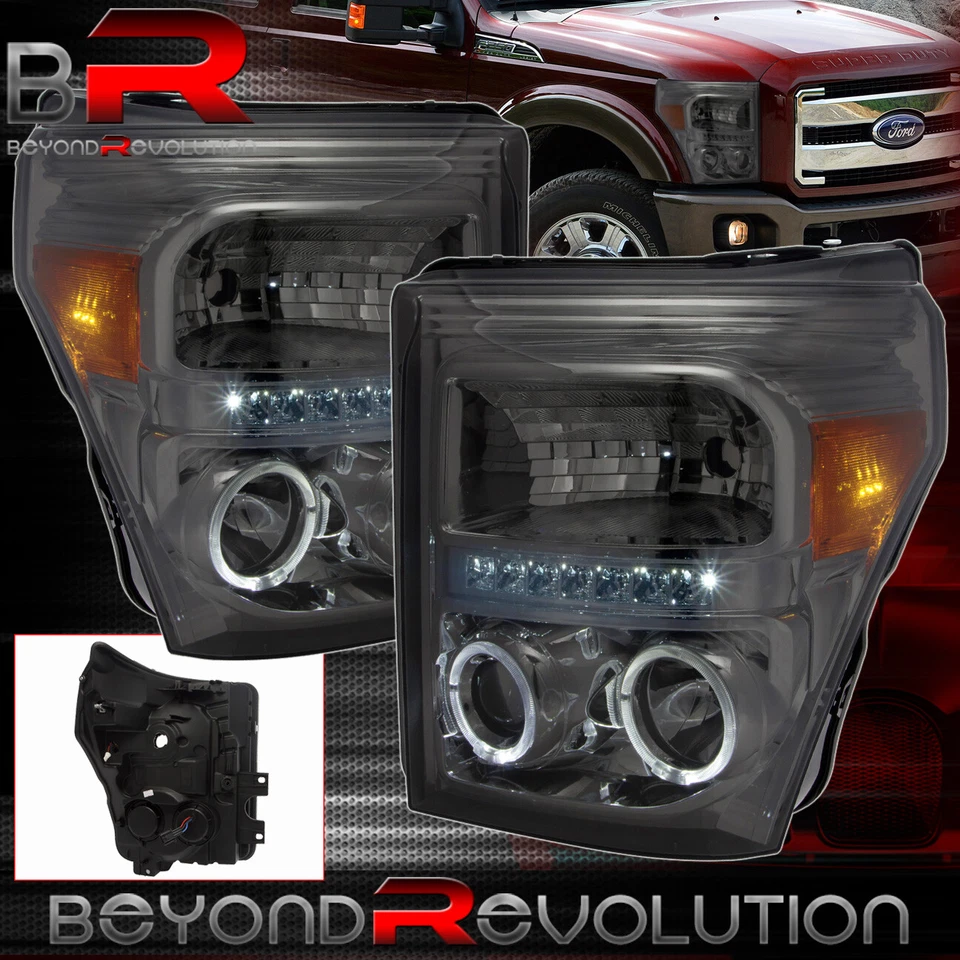 Faro proyector ahumado LED tercera lámpara de freno marcador de carga para Ford F350 11-15 Foto 2 de 4