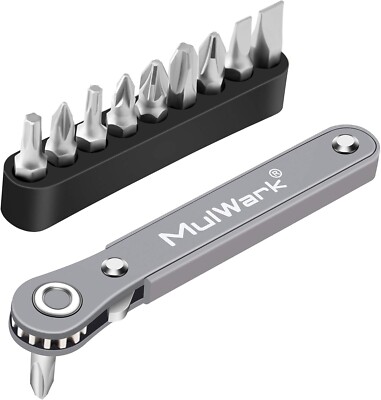 11 Piece 1/4'' Low Profile Right Angle Ratchet Wrench Screwdriver Wrench Set