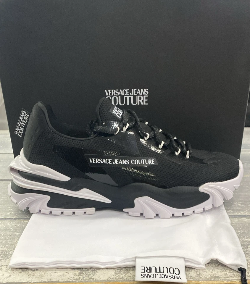 Versace Jeans Couture Sneaker Homme Noir Taille EU 40 Semelle 25 cm VJU1 - Photo 1/4