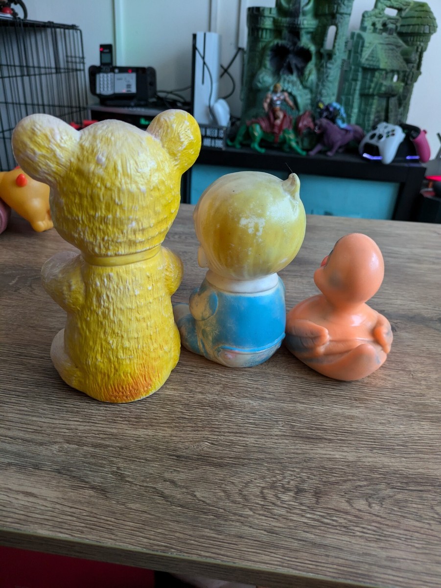 Vintage 50s/60s Sanitoy Rubber Squeak Bear Duck Baby | eBay