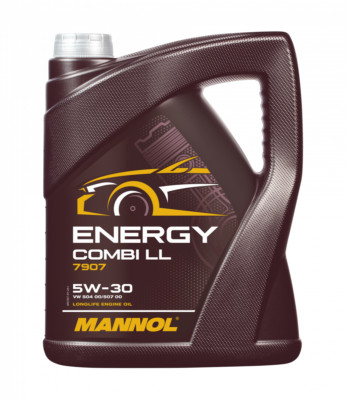 Motoröl 5W-30  MANNOL Energy Combi LL  VW 504/507, 229.51, BMW (7907-5) 5 Liter