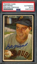 Bob Friend PSA DNA Signed 1953 Bowman Autograph