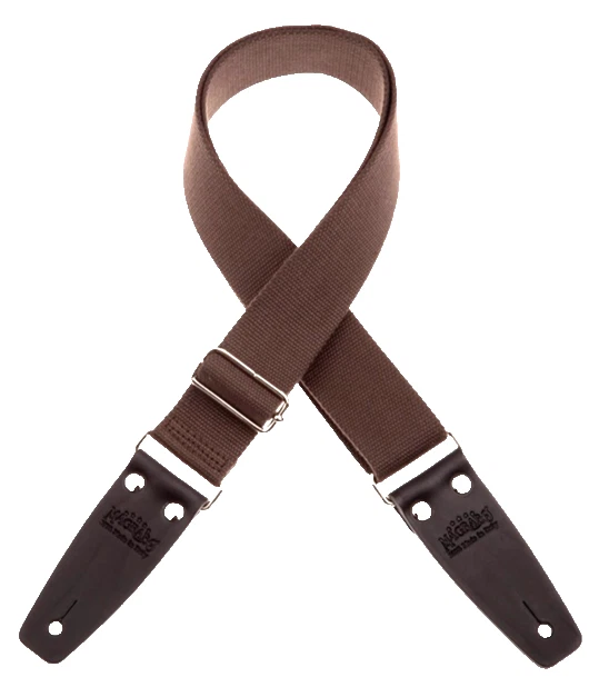 Tracolla Per Chitarra E Basso Marrone Vera Pelle Conciata Al Vegetale 7 Cm Sun Twin Buckle