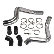 For 2002-2004 Gmc 6.6l Lb7 Duramax Diesel 3 Polished Intercooler Pipe Boot Kit