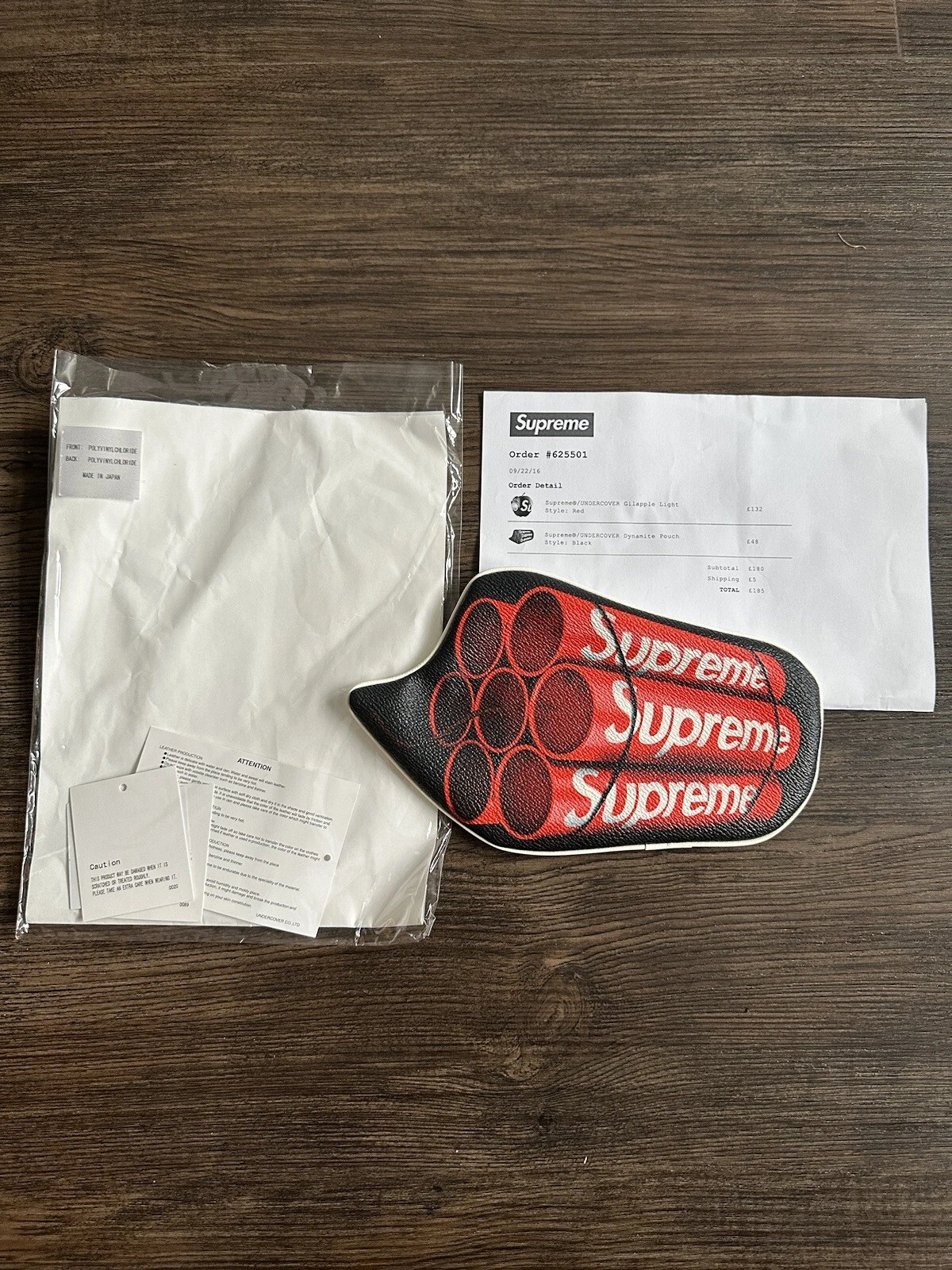 Pochette dynamite Supreme x UNDERCOVER 2016 NEUVE avec reçu
