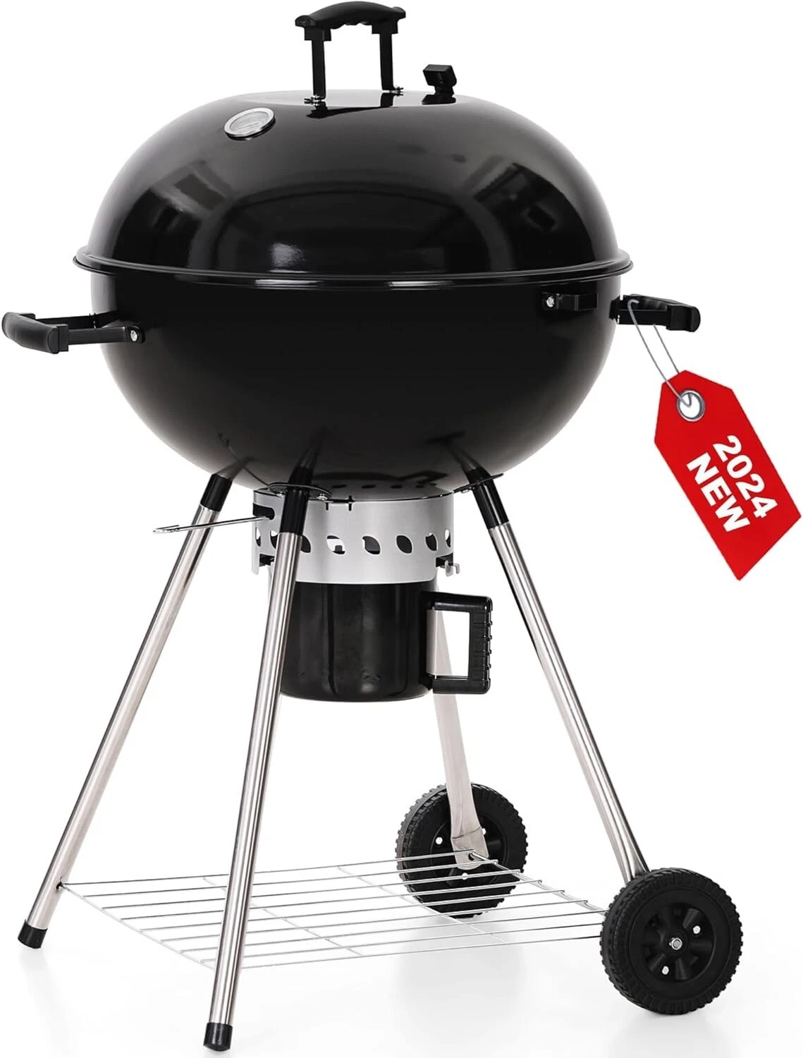18 in Charcoal BBQ Kettle Grill Portable Outdoor Patio Camping Picnics Barbecue