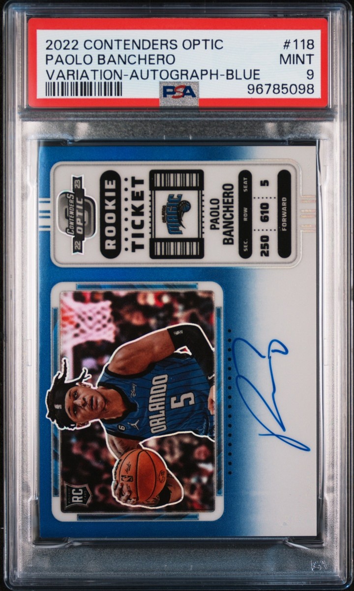 その他 PSA9 PAOLO BANCHERO PANINI RC AUTO 2022 PANINIC ONTENDERS OPTIC VARIATION BLUE PAOLO BANCHERO